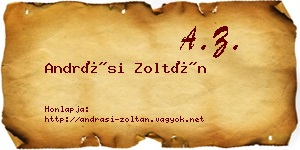 Andrási Zoltán névjegykártya