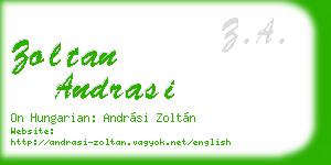 zoltan andrasi business card